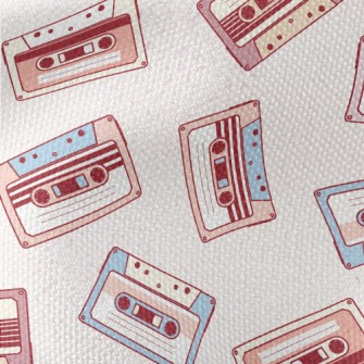 Vintage Hand Drawn Audio Casse Waterproof Canvas