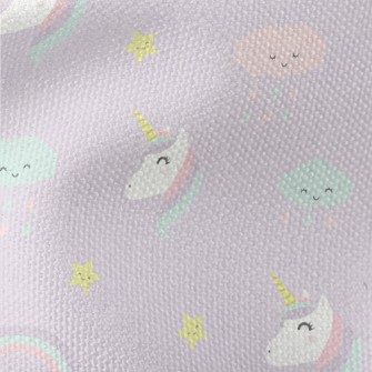 Unicorn And Colorful Clouds Waterproof Canvas