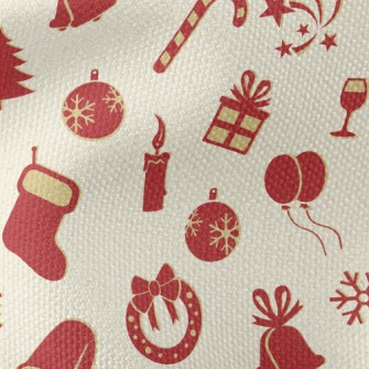 Retro Christmas And New Year Waterproof Canvas