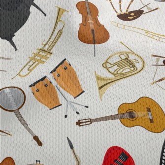 Common Instruments In Jazz Athletic Mesh Flat Back