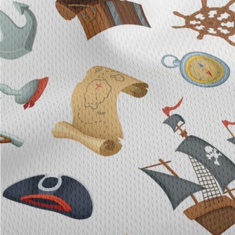 Cartoon Pirate Elements Athletic Mesh Flat Back