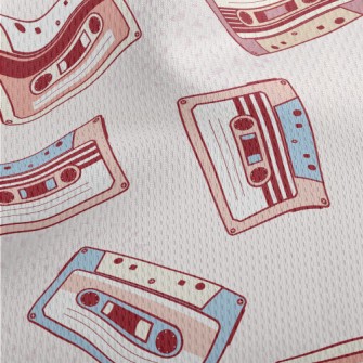 Vintage Hand Drawn Audio Casse Athletic Mesh Flat Back