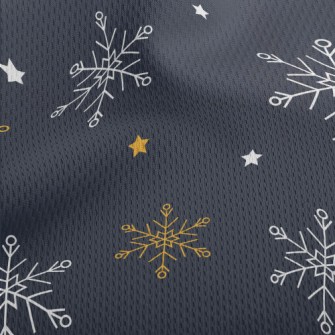 Beautiful Two-color Snowflakes Athletic Mesh Flat Back