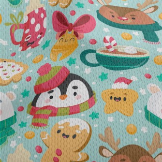 Cute Animals And Christmas Tre Athletic Mesh Flat Back