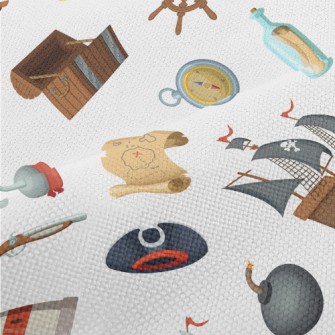 Cartoon Pirate Elements Performance Linen