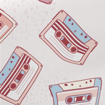 Vintage Hand Drawn Audio Casse Twill