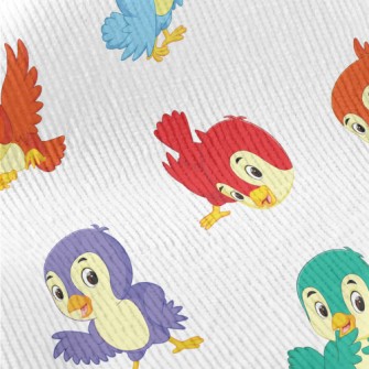 Colorful Naughty Bird Standard Corduroy