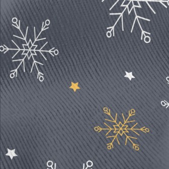Beautiful Two-color Snowflakes Standard Corduroy