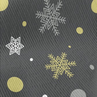 New Year Snowflake Pattern Standard Corduroy