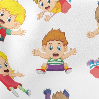 Naughty Children Playing Stretch Ponte