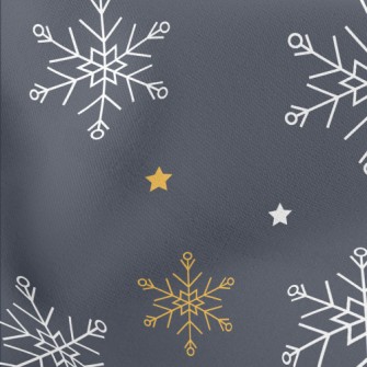 Beautiful Two-color Snowflakes Stretch Ponte