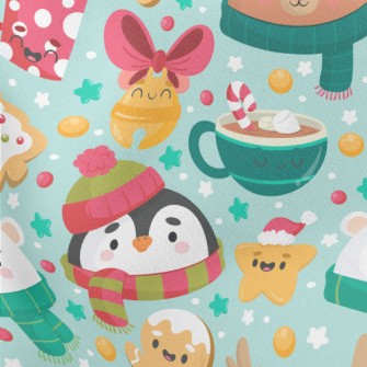 Cute Animals And Christmas Tre Stretch Ponte