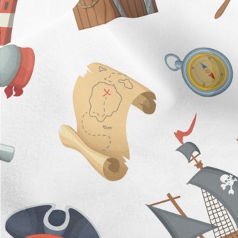 Cartoon Pirate Elements Micro Fleece