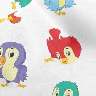 Colorful Naughty Bird Micro Fleece