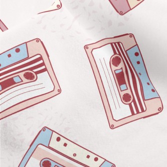 Vintage Hand Drawn Audio Casse Micro Fleece