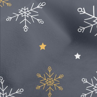 Beautiful Two-color Snowflakes Micro Fleece
