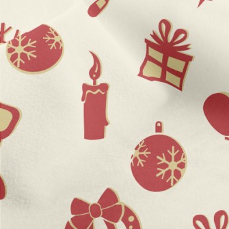 Retro Christmas And New Year Micro Fleece