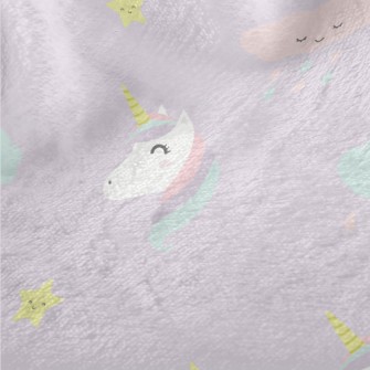 Unicorn And Colorful Clouds Minky
