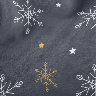 Beautiful Two-color Snowflakes Minky