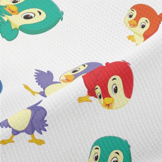 Colorful Naughty Bird Piqué