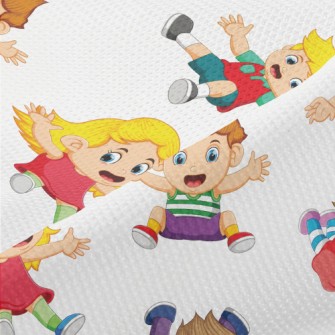 Naughty Children Playing Piqué
