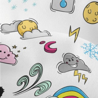 Cartoon Weather Elements Lightweight Performance Linen