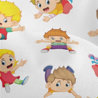 Naughty Children Playing Lightweight Performance Linen