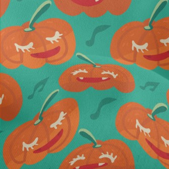 Halloween Smiling Pumpkin Lightweight Performance Linen