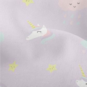 Unicorn And Colorful Clouds Lightweight Performance Linen