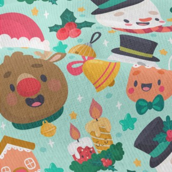 Santa Claus And Reindeer Modern Jersey