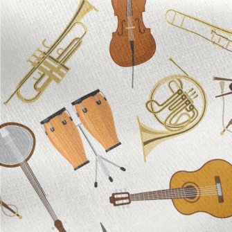 Common Instruments In Jazz Jersey Backed Fleece