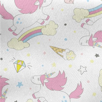 Unicorns And Desserts Jersey Backed Fleece