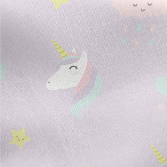 Unicorn And Colorful Clouds Jersey Backed Fleece