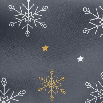 Beautiful Two-color Snowflakes Jersey Backed Fleece