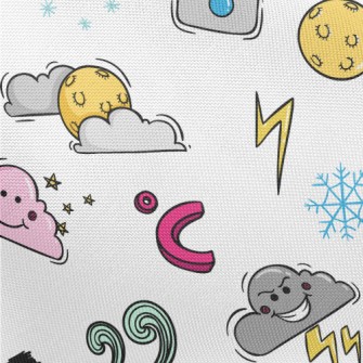 Cartoon Weather Elements Pongee