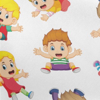 Naughty Children Playing Pongee