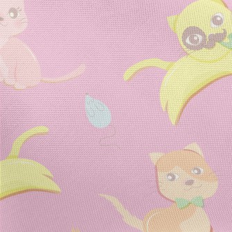 Happy Elegant Kitten Pongee