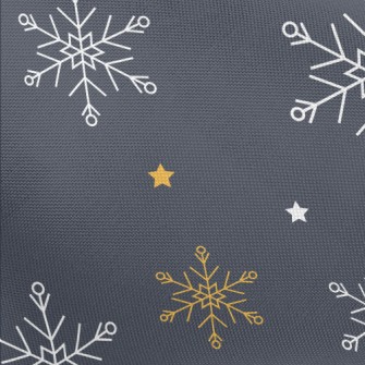 Beautiful Two-color Snowflakes Pongee