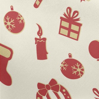 Retro Christmas And New Year Pongee