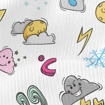 Cartoon Weather Elements Stretch Jersey