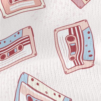 Vintage Hand Drawn Audio Casse Stretch Jersey