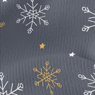 Beautiful Two-color Snowflakes Stretch Jersey