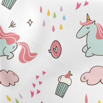 Elegant Cute Unicorn Lightweight Cotton Poplin