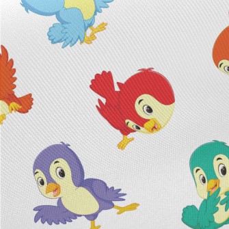Colorful Naughty Bird Midweight Cotton Poplin