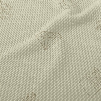 Hand Drawn Casino Pattern Birdseye Piqué