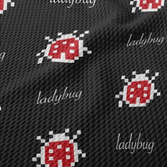 Pixel Cute Ladybug Birdseye Piqué