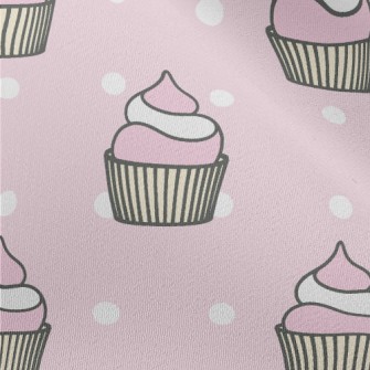 Pink And White Cup Cake Chiffon
