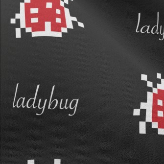 Pixel Cute Ladybug Chiffon