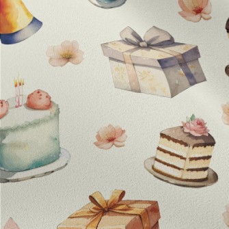 Watercolor Birthday Cake Gift  Chiffon