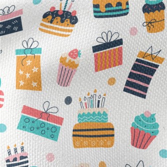 American Style Birthday Cake Waterproof Canvas